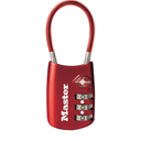 Master Lock 4688D Set Your Own Combination TSA Approved Luggage Lock, Pack of 1, Red