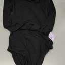 MANGOPOP Women's Mock Turtle Neck Long Sleeve Tops Bodysuit Jumpsuit