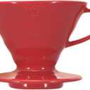 Hario V60 Ceramic Coffee Dripper, Size 02, Red