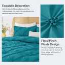 BEDELITE Teal Twin Comforter Set - 2 Peices Boho Pintuck Bedding Comforter Sets, Lightweight Soft & Warm Twin Bedding Sets with 1 Pillowcase for All Season