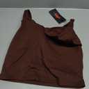 THE GYM PEOPLE Womens' Sports Bra Longline Wirefree Padded with Medium Support (Brown, M)