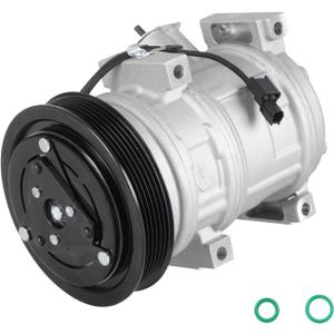 AC Compressor and A/C Clutch Fits for Honda Pilot 3.5 3.5L 2009-2015, Odyssey 2008-2017, Ridgeline 3.5L 2009-2014, Fits for Acura MDX 3.7L 2007-2013, ZDX 3.7L 2010-2013, CO 10840C, without Manifold