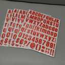 4 x 1 Inch Letter Stickers, 972 Pieces Alphabet Number Symbol Stickers, Self Ahesive Vinyl Letter Sticker Decals for Scrapbooking, Sign, Water Bottle(Red)
