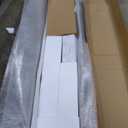 ROYMELO 42x84 Inch White Sliding Barn Door Slab with 7ft Hardware Kit Included, 5-Panel, MDF Wood Panel Covered with Water-Proof Scratch-Proof PVC Surface, Simple DIY Assembly