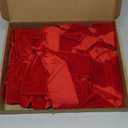 12 Pcs Red Velvet Ribbon Bows 7 x 10 Inch Premade Christmas Velvet Bows with Twist Tie for Gift Wrapping Indoor Outdoor Christmas Tree Wreaths Door Windows Party Decoration