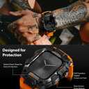 ULTIMAL Rugged Case with Band for Apple Watch 46mm,Compatible with Apple Watch Series 11/10, Military Grade Shockproof Bumper Cover for iWatch Tactical Band Men (Orange, 46mm)