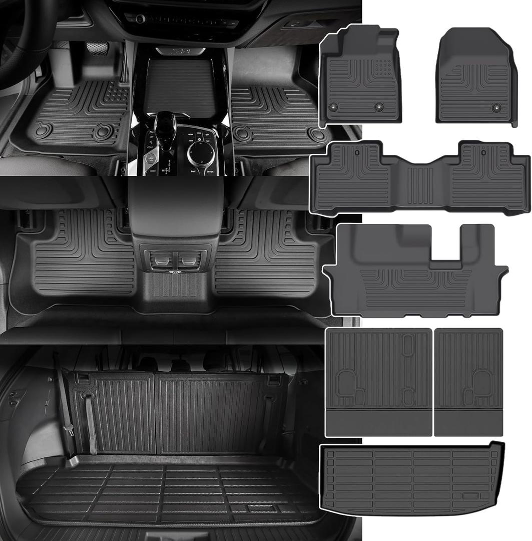 for Honda Pilot Floor Mats 2015 2014 2013 2012 2011 2010 2009,Car Mats for Honda Pilot All Weather Floor Mats Cargo Liner Accessories 2009-2015
