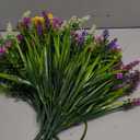Grunyia Artificial Lavender Plants with Mixed Color Flowers, 20 Bundles, Outdoor Decorative Grass