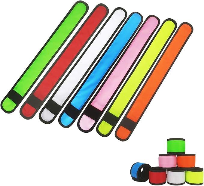 LED Armbands Slap Bracelets Wristbands Flashing Sports Pack of 6/7 Glow Party Supplies for Lives, Festivals Running Parties Night Events 13.75 x 1.57 Inch (6 Pack Colorful)