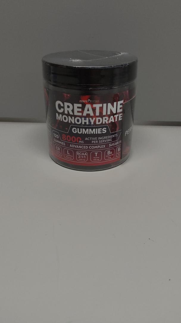 Creatine Monohydrate Gummies Complex 8000 MG for Men & Women, Preworkout Gummy with BCAA, L-Carnitine, Taurine & Vitamin B12 for Muscle Growth, Strength & Energy Support, Flavored and Chewable EXP: 3/2027