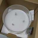 Eywamage 3 Wick Clear Glass Flameless Candle with Remote, Large Flickering LED Battery Pillar Candle 6" H 6"