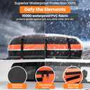 Sailnovo Car Rooftop Cargo Carrier 21 Cubic Feet, Waterproof 1000D PVC Car Roof Bag with Anti-Slip Mat, Combination Lock, Storage Bag, Door Hooks & Tie-Down Strap fit Vehicle with/Without Luggage Rack
