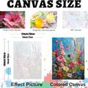 Hutarosl Wild Flowers Paint by Numbers Kits for Adults - Flowers Paint by Number Adult,Flower Canvas Paint by Numbers for Adults,DIY Oil Painting Kits for Gifts Home Decor 16x20in