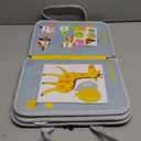 Qizfun Montessori Busy Board & Busy Book for Toddlers  Sensory & Learning Toy That Keeps Kids Busy, Travel Toy for Airplane & Car, Screen for Boys & Girls (Blue/P4)