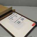 Natural Wood Photo Frames Inspired Tabletop Picture Frame with Mat, Vertical or Horizontal Display (Walnut, 11x14 matted to 5x7/8x10)