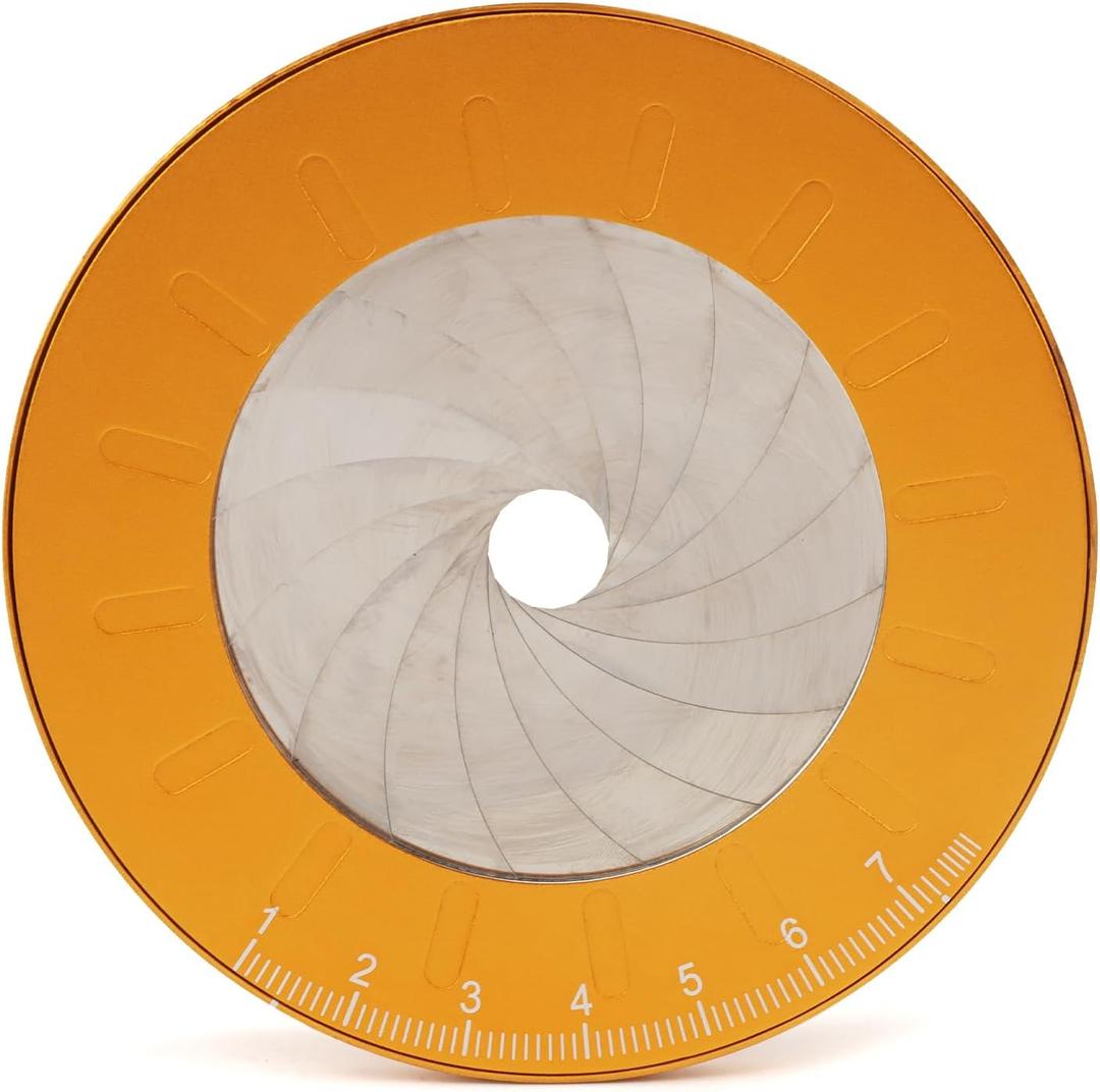 Adjustable Circle Drawing Maker, Stainless Steel & Aluminum Alloy Rotary Round Template, Measuring & Drawing Ruler, Geometric Plotting Compass Tool(Gold,Size:5 inch)