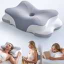 Ultra Pain Relief Cervical Neck Pillow for Sleeping, 5X Support Ergonomic Contour Pillow for Deep Sleep, Cooling Memory Foam Pillows for Adults, Orthopedic Bed Pillow for Side Back, Stomach Sleepers