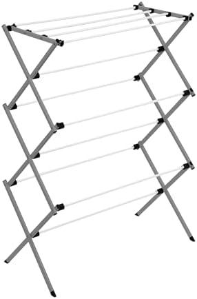 Honey-Can-Do Collapsible Clothes Drying Rack – Durable, Space-Saving Laundry & Towel Rack, Sturdy Clothing Rack for Hanging Clothes Indoors & Outdoors, Steel