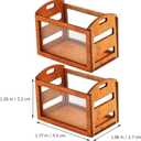 Yardwe Miniature Wooden Basket Dollhouse Accessories Hollow Wire Frame Storage Model 1.25 Inch for Dollhouse D Cor and Display