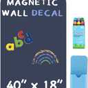 Arch Magnetic Wall Decal - 40" x 18" Matte Finish Chalkboard Sticker for Wall - Magnetic Board for Playroom, Home Classroom(Navy Blue)