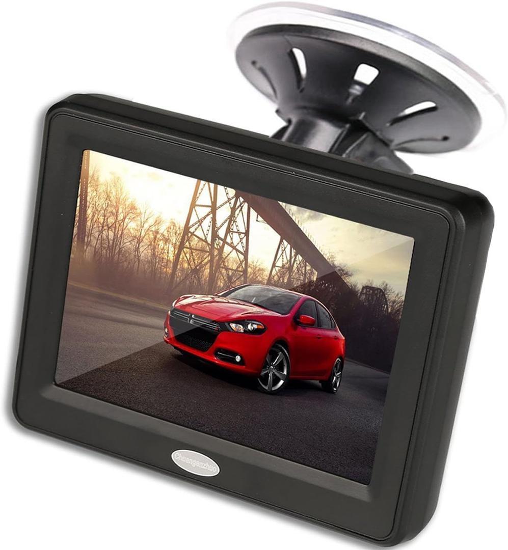 3.5'' Inch TFT LCD Car Color Rear View Monitor Screen for Parking Rear View Backup Camera with 2 Optional Bracket, Monitor only (3.5 inch)