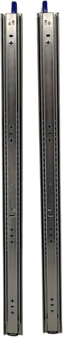 Suburban 4 Pair 32 Inch 250 Lb Capacity Heavy Duty Locking Drawer Slides, Side Mount Full Extension, 3 Fold Ball Bearing Stainless Steel Drawer Rails