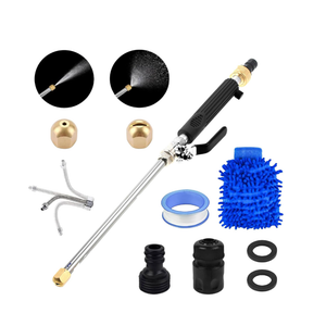 Jethose - Jet Hose Water Pressure - 2-In-1 Pressure Washer Kit, Power Jet Water Hose Sprayer Nozzle High Pressure Washer With Hose Quick Connectors, for Car Washing, Garden Cleaning, Patio(Black)