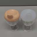 Lallisa 2 Pack Baby Wine Sippy Cup Spill Resistant Wine Glass Sippy Cup for Toddlers Stemware Design Baby Bottle Glass Plastic Goblet with Lid for Kids Daily Birthday Party(Pink, White)