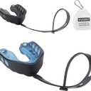 2-Pack Football Mouthguard with Straps and Case, Youth Sports Mouth Guard for Rugby, Hockey, Boxing, MMA, Basketball, Size S