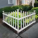 30in H x 40in W (2 Panels) No Dig Zippity Ashley Corner Vinyl Picket Fence, Garden Fence Border, Decorative Fence For Garden, White Vinyl Panels for Backyard, Patio & Yard, ZP19007
