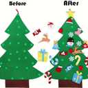 Topnradym DIY Felt Christmas Tree with Ornaments, 3ft Felt Christmas Tree for Xmas Gifts and Christmas Door Wall Hanging Decor (1 Pack)