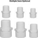 3/4" PVC Pipe Fitting Adapter Connector Union Coupling Schedule 40 (Slip Socket x NPT Male Pipe Thread) Pack of 10