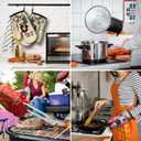 Funny Vintage Lady Cooking and Baking BBQ Kitchen Gadgets with Heat Resistant Silicone Non-Slip, This Bxxch Can Bake Oven Mitts Set of 2, Gifts for Mom Hostess Bake Lover Chef Wife Sister Colleague