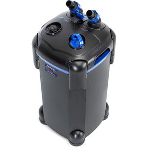 AMOSIJOY 396GPH 3-Stage Canister Filter, Ultra-Quiet External Aquarium Filter with Free Media for Large Fish Tanks and Aquariums