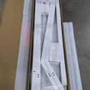 ikalido Metal Loft Bunk Bed Twin Over Full Size with Safety Guardrail and Ladder, No Box Spring Needed Space Saving Bedroom Furniture, Cream White