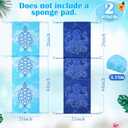 2 Pack Chaise Lounge Cushion Covers Outdoor (Not Includes Cushions) Waterproof Chair Cushion Replacement Covers 72 x 21 x 3 Inch for Patio Pool Lawn Slipcover with Ties (Ocean), 72.05 x 20.87 x 2.95 inches