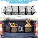 Grocery Net for Truck Bed Heavy Duty 4-Pocket Cargo Net for Pickup Truck, Elastic Stretchable Truck Bed Storage Net Prevents Groceries from Sliding, Universal Fit for SUV F-150 Tacoma Silverado RAM