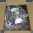 119oz 304 Stainless Steel Deep Fryer Pot with Basket & Strainer, Large Capacity Bacon Grease Container for Kitchen,Frying, Cooking, Camping,Oil Filter Container - Dishwasher Safe (119oz/3.5L/3.7Qt)