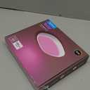 Rechargeable Shower Lights for Inside Shower, 12000mAh Motion Sensor Wireless RGB Ceiling Light with Remote No Wiring, Battery Operated Closet Lights Cordless LED Overhead Lighting for Bathroom (White)