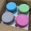 4 Pack Overnight Oats Containers with Lids - Thickened Glass 16 oz Mason Jars with Silicone Sleeves, Wide Mouth Airtight Leak-Proof Chia Seed Pudding Meal Prep Jars for Yogurt Parfait Snacks
