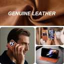 Case for iPhone 16 Pro Max 5G 2024-Genuine Leather Folio Wallet Magnetic Kickstand RFID Blocking Card Slots Shock-Absorbent Phone Cover Compatible with iPhone 16 Pro Max 6.9" (Brown)