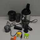 Ganiza Juicer Machines, Slow Masticating Juicers with Large Feed Chute for Whole Fruits & Vegetables, Cold Press Juicer with 3 Replace Filters for Batch Juicing, Easy to Clean, BPA Free(Silver)