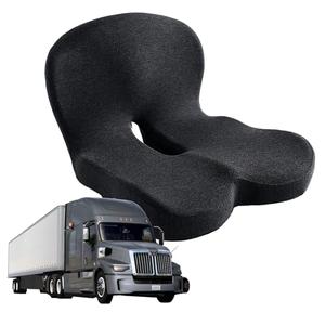 dunlips Memory Foam Seat Cushion for Truck Drivers, Office Chairs, Car Seats Ergonomic Chair Cushion, Sciatica & Tailbone Relief Ergonomic Pressure Relief Pad for Long Sitting (Black)