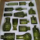 Glass Bud Vases Set of 32 - Green Assorted Small Mini Glass Vases for Flowers, Crystal Vintage Vase Set, Bulk Centerpieces for Table Dcor, Wedding, Home and Events (Green, 32 Pcs)