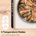 Food Warmer Mat, Electric Warming Tray with Full Surface & Fast Heating, Silicone Nano-Material Portable Food Warming Mat, 3 Temperature Modes, Perfect Food Warmers for Parties & Everyday Use.