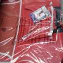 Cabana Beach Folding Beach Chair, 4 Position Portable Backpack Foldable Camping Accessories with Headrest, Cup Holder, and Wooden Armrests, Tango Red