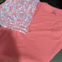 PNAEONG 1 Pack Women's Cotton Pajama Sets Short Sleeve Sleepwear Tops with Capri Pants Summer Loungewear Pj Sets XXL Pink