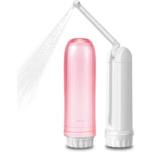 Portable Bidet - Foldable Handheld Travel Bidet with 2 Pressure Options Electric Sprayer for Personal Hygiene Cleaning/Soothing Postpartum Care/Perineal & Hemmoroid Treatment (Pink)