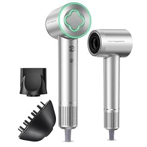 Hair Dryer, 150000 RPM High-Speed Brushless Motor Negative Ionic Blow Dryer for Fast Drying, Low Noise Thermo-Control Hair-Dryer-with-Diffuser and Nozzle