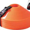 Flexible Soccer Cones (Set of 60/50/40/25) with Mesh Bag & Strap, Sports Cones for Soccer, Basketball, Football Training Equipment, Agility Soccer Cones for Drills Training (Orange)